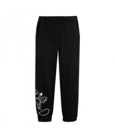 Mickey Mouse Soft Sweatpants for Adults - Black and Contemporary