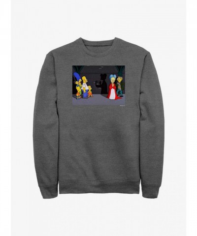 Simpsons Shadow Burns Unisex Crewneck Sweatshirt - Grey