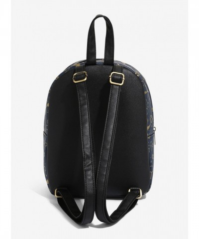 Harry Potter Quidditch Mini Backpack in Navy with Gold Prints