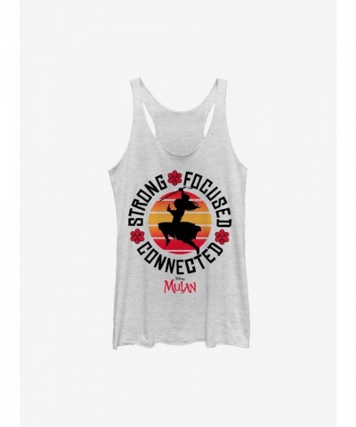 Disney Mulan Action Film Girls White Tank Top