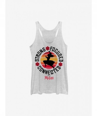 Disney Mulan Action Film Girls White Tank Top