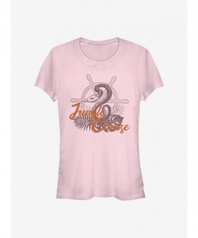Disney Jungle Cruise Snake-Themed Girls T-Shirt - Soft Pink
