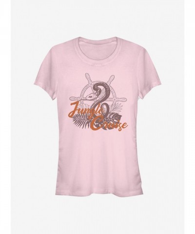 Disney Jungle Cruise Snake-Themed Girls T-Shirt - Soft Pink