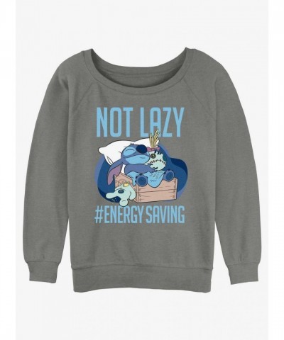 Disney Lilo & Stitch Soft Grey Slouchy Sweatshirt for Girls