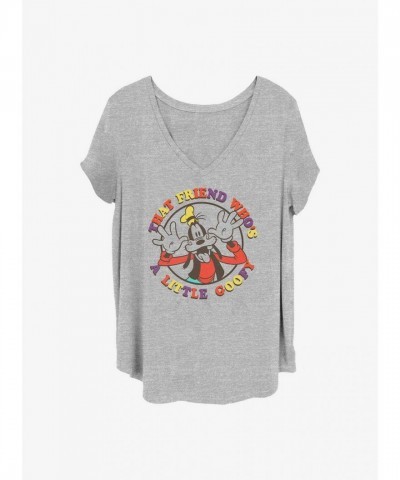Disney Girls Plus Size Goofy T-Shirt - Grey