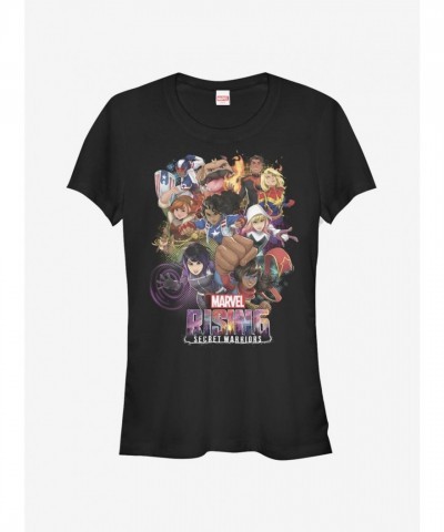 Marvel Girls Secret Warrior Spider-Man Junior T-Shirt - Black
