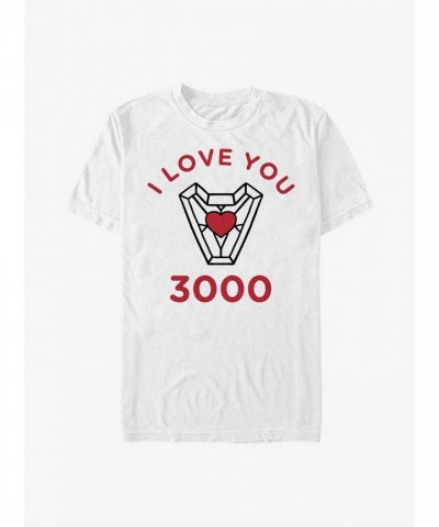 Marvel Endgame Heart T-Shirt - Lightweight Cotton Men's Love You 3000