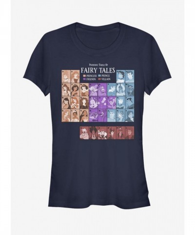 Disney Fairy Tales Periodic Table T-Shirt for Girls - Light Blue