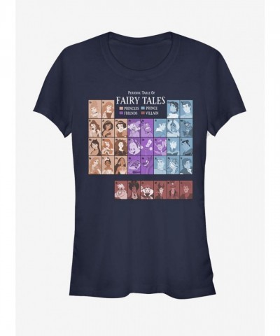 Disney Fairy Tales Periodic Table T-Shirt for Girls - Light Blue