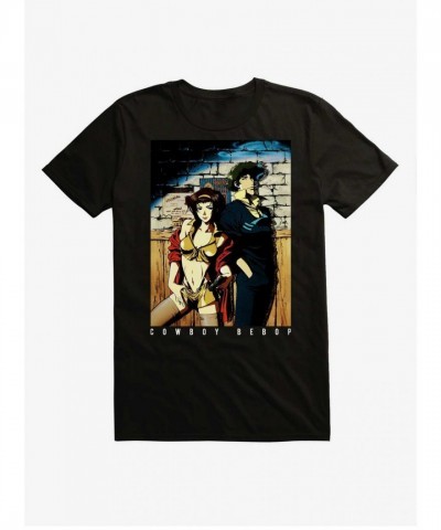 Cowboy Bebop Spike Faye Wall Art T-Shirt - Unisex Black