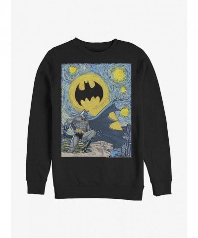 DC Comics Men's Black Starry Gotham Batman Hoodie
