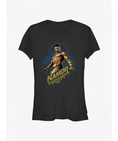 Marvel Girls T-Shirt - Wakanda Forever Namor Black Sea King Edition