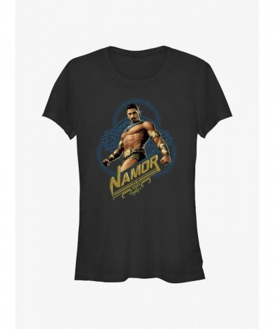 Marvel Girls T-Shirt - Wakanda Forever Namor Black Sea King Edition