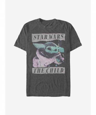 Star Wars Mandalorian Grungy Child Graphic Tee for Men