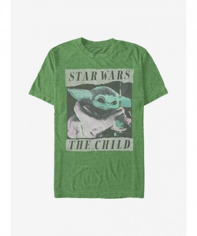 Star Wars Mandalorian Grungy Child Graphic Tee for Men