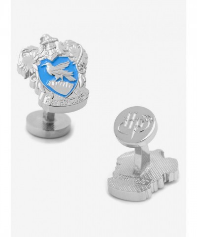 Ravenclaw Crest Silver Cufflinks for Intelligent Gentlemen
