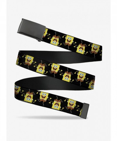 SpongeBob SquarePants Wavy Arm Flip Belt with Black Clamp - 1.5" Wide