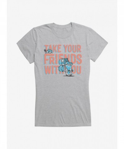 Minions No Man Left Behind Girls Grey T-Shirt