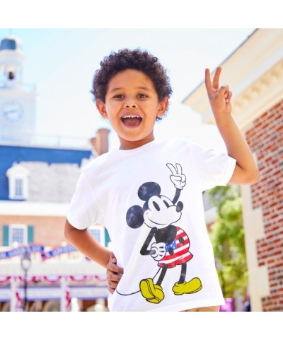 Mickey Mouse Vintage Americana Peace T-Shirt for Kids