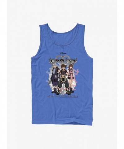 Kingdom Hearts Characters Riku Sora Kairi Unisex Tank Top - Blue