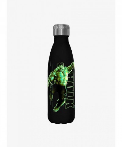 Marvel's Hulk Black Stainless Steel Water Bottle - 17 oz