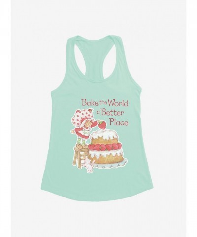 Strawberry Shortcake Better World Girls Green Cotton Tank Top