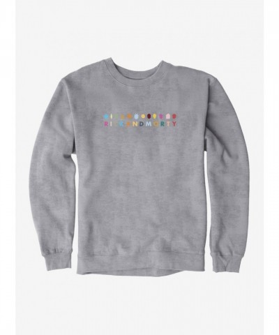 Rick And Morty Character Icons Men's Heavyweight Fleece Sweatshirt