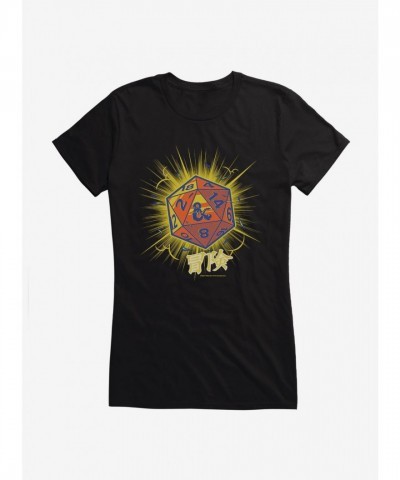 D20 Dice with Asian Characters T-Shirt for Girls
