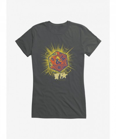 D20 Dice with Asian Characters T-Shirt for Girls