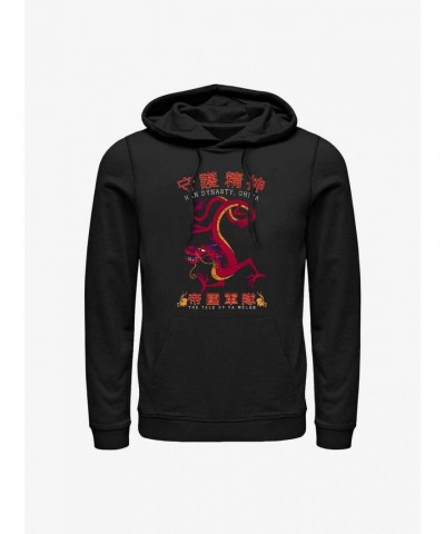 Disney Mulan's Mushu Dragon Hoodie - Black Men's Size