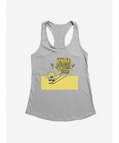 SpongeBob SquarePants Girls Shadow Typography Tank Top
