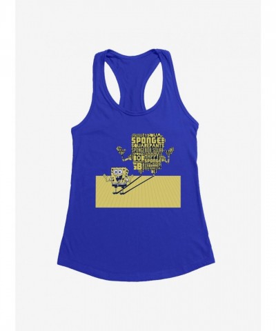 SpongeBob SquarePants Girls Shadow Typography Tank Top