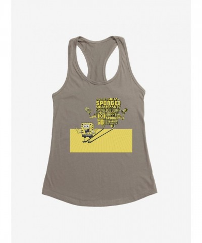 SpongeBob SquarePants Girls Shadow Typography Tank Top