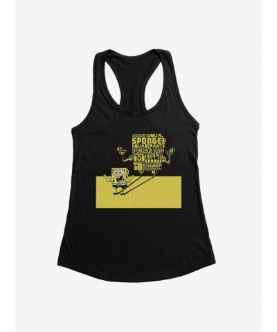 SpongeBob SquarePants Girls Shadow Typography Tank Top