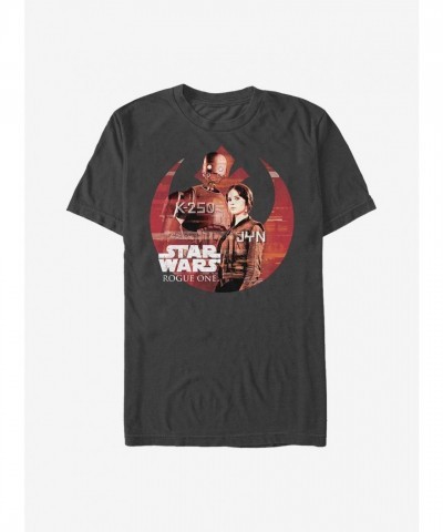 Star Wars Rebel At Heart T-Shirt - Grey Men's Unisex Lightweight Cotton