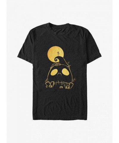 Disney Big & Tall Skull Cemetery T-Shirt - Unisex Black