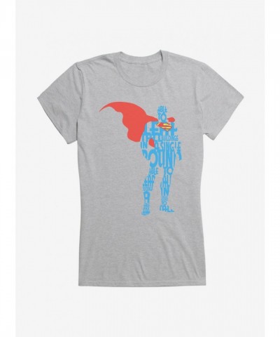 Superman Comic Silhouette T-Shirt for Girls