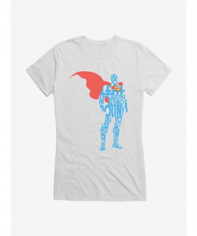Superman Comic Silhouette T-Shirt for Girls