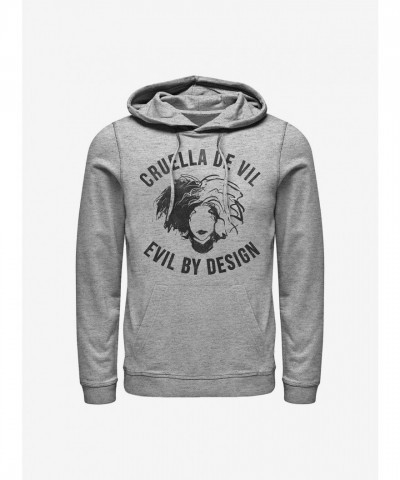 Disney Cruella Hoodie - Grey Men's Evil Design