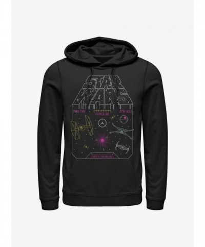 Star Wars Vintage Arcade Game Unisex Hoodie - Black