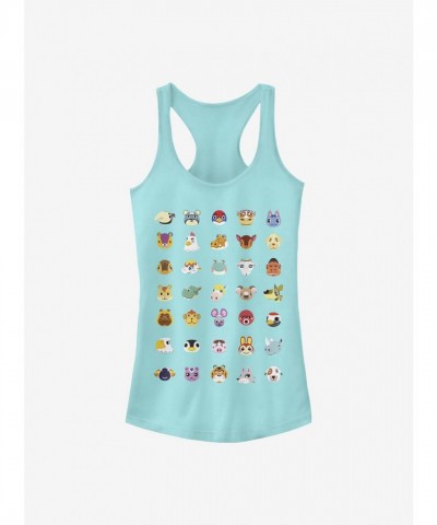 Nintendo Animal Crossing Inspired Girls Cotton Tank Top - Blue