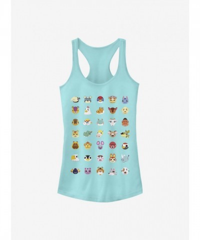 Nintendo Animal Crossing Inspired Girls Cotton Tank Top - Blue