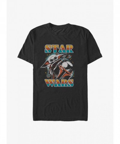 The Mandalorian Grogu Helmet Graphic T-Shirt - Big & Tall Sizes, Unisex Black