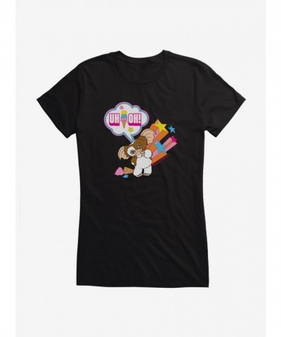 Gizmo Adorable Uh-Oh! Lightweight Cotton T-Shirt for Girls
