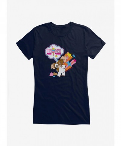 Gizmo Adorable Uh-Oh! Lightweight Cotton T-Shirt for Girls