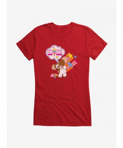 Gizmo Adorable Uh-Oh! Lightweight Cotton T-Shirt for Girls