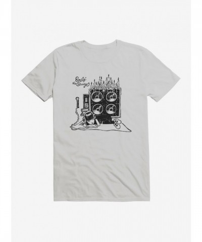 Emily Strange Music-Inspired Silver T-Shirt for Men