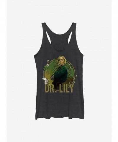 Disney Jungle Cruise Girls Tank Top - Dr. Lily Hero Shot - Black