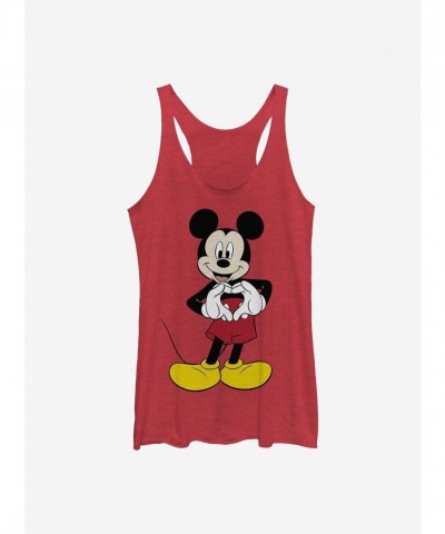 Disney Girls Mickey Love Red Tank Top