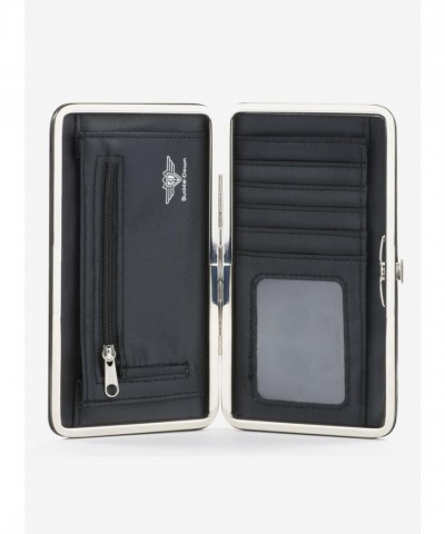 Stylish Vegan Leather Hinge Wallet for Friends Lunch